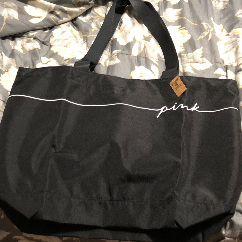 Pink Victoria’s Secret Black Tote Bag